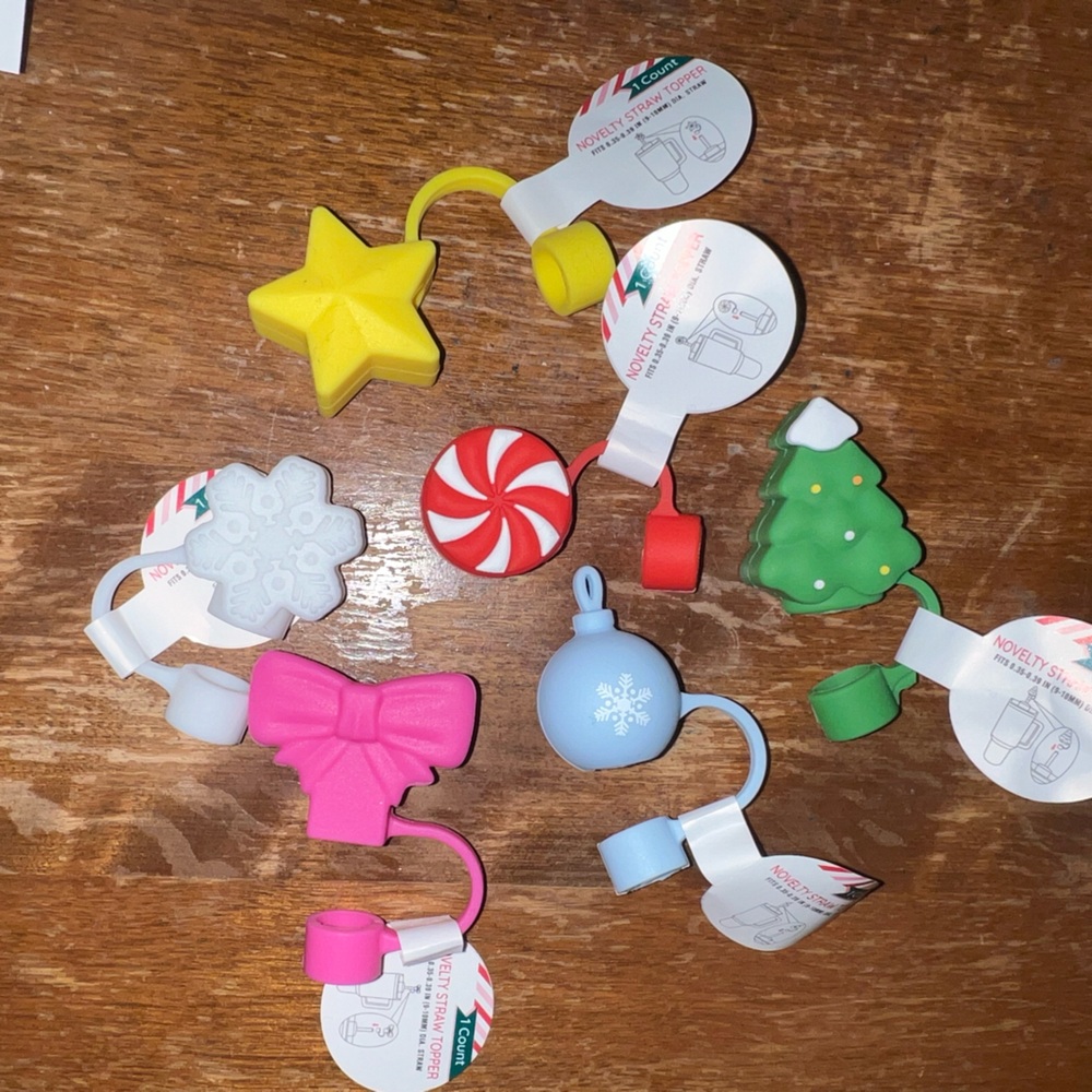 Bullseye Christmas Straw Toppers